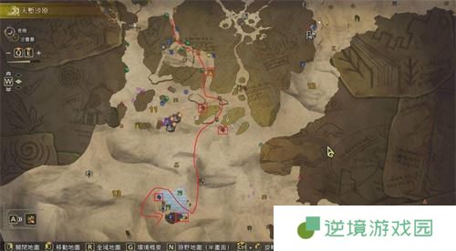 怪物猎人荒野天堑沙原快速采集路线