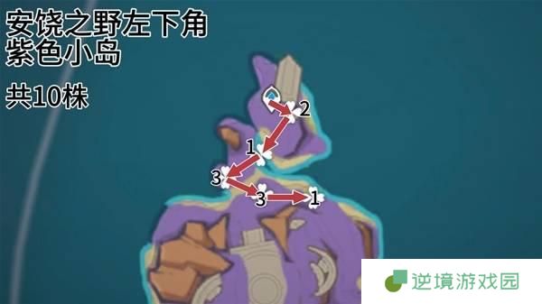 原神全部云岩裂叶采集路线图一览
