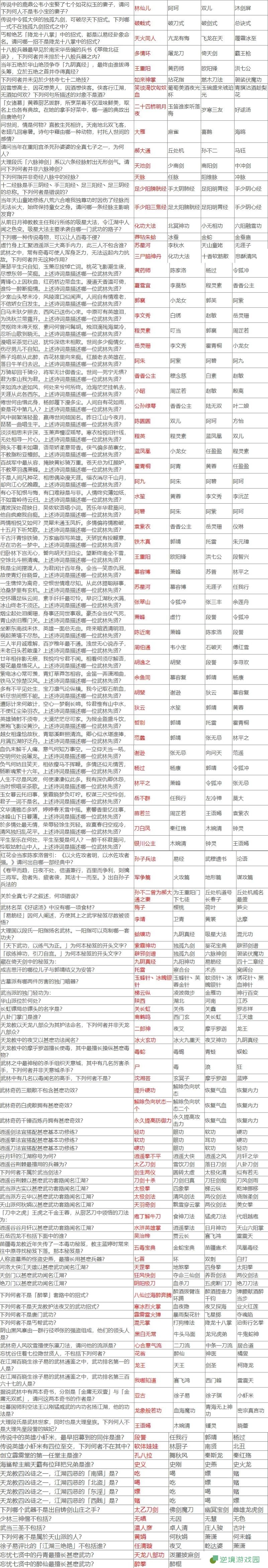 侠客风云传少年英雄会答案大全图三