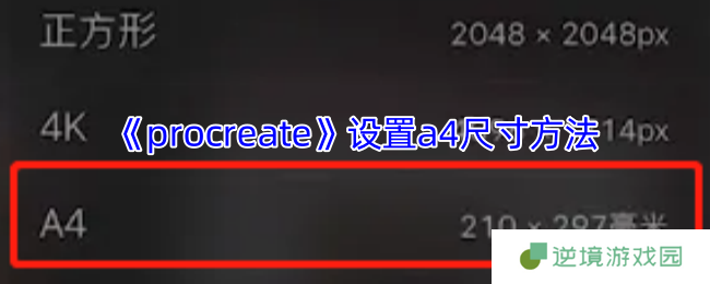 Procreate设置A4画布终极指南 三步解锁专业创作尺寸