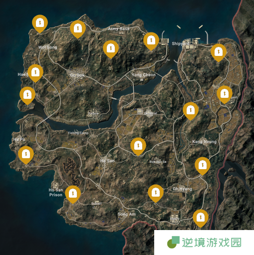 绝地求生密室位置地图一览